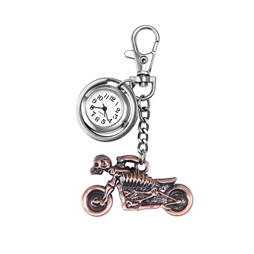 Avaner Schlüsselanhänger Taschenuhr, Rucksack Gürtel Taschenuhr, Schlüsselanhänger Uhr mit Anhänger, Clip on Schlüsselschnalle Revers Uhr für Damen und Herren Avaner Schlüsselanhänger Taschenuhr, Rucksack Gürtel Taschenuhr, Schlüsselanhänger Uhr mit Anhänger, Clip on Schlüsselschnalle Revers Uhr für Damen und Herren von Avaner