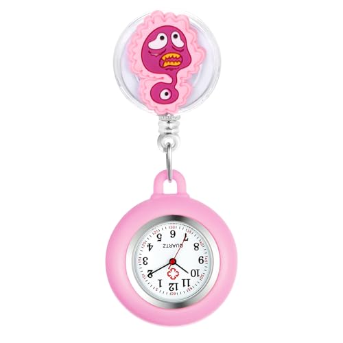 Avaner Krankenschwesteruhr Damen Silikon Pflegeruhr: Schwesteruhr mit Clip Herren Taschenuhr Kitteluhr Pflegeruhr FOB Uhr Anlog Quarzuhr für Arzt Doktor von Avaner