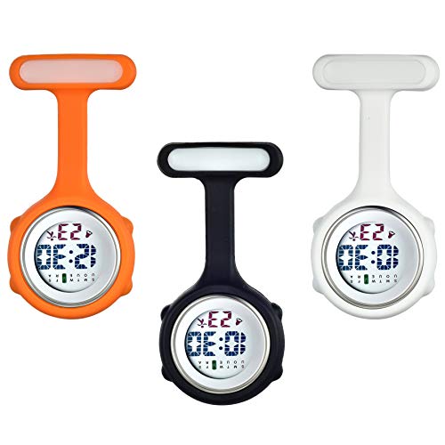 Avaner Uhren Krankenschwestern Digital Silikon: Multifunktion Kalender Timer Wecker Pflegeruhr Analog Quarzwerk FOB Schwesternuhr für Damen Herren von Avaner