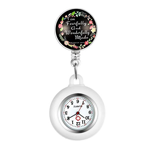 Avaner Krankenschwesteruhr Pflegeruhr Analog Quarzwerk FOB Ansteckuhr mit Pin/Clip Arzt Doktor Medical Taschenuhr aus Silikon von Avaner