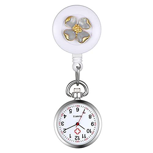 Avaner Krankenschwesteruhr graue Blume Pflegeruhr FOB Analog Quarzwerk pulsuhr Ansteckuhr Unisex Silver schwesternuhren mit Pin/Clip Set ausziehbar Arzt Doktor Medical Taschenuhr Avaner Krankenschwesteruhr graue Blume Pflegeruhr FOB Analog Quarzwerk pulsuhr Ansteckuhr Unisex Silver schwesternuhren mit Pin/Clip Set ausziehbar Arzt Doktor Medical Taschenuhr von Avaner