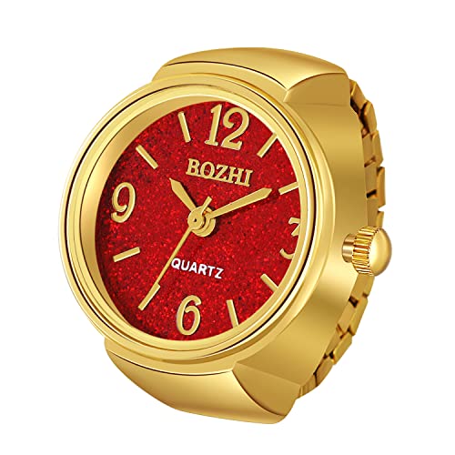 Avaner Ringuhr Modische Fingeruhr mit Ziffernskala Einfach Rund Fingerring Uhr mit elastischem Band Analog Quarz Ring Uhr Uhrenring für Herren Damen Avaner Ringuhr Modische Fingeruhr mit Ziffernskala Einfach Rund Fingerring Uhr mit elastischem Band Analog Quarz Ring Uhr Uhrenring für Herren Damen von Avaner