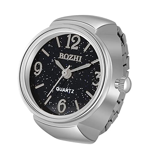 Avaner Ringuhr Modische Fingeruhr mit Ziffernskala Einfach Rund Fingerring Uhr mit elastischem Band Analog Quarz Ring Uhr Uhrenring für Herren Damen Avaner Ringuhr Modische Fingeruhr mit Ziffernskala Einfach Rund Fingerring Uhr mit elastischem Band Analog Quarz Ring Uhr Uhrenring für Herren Damen von Avaner