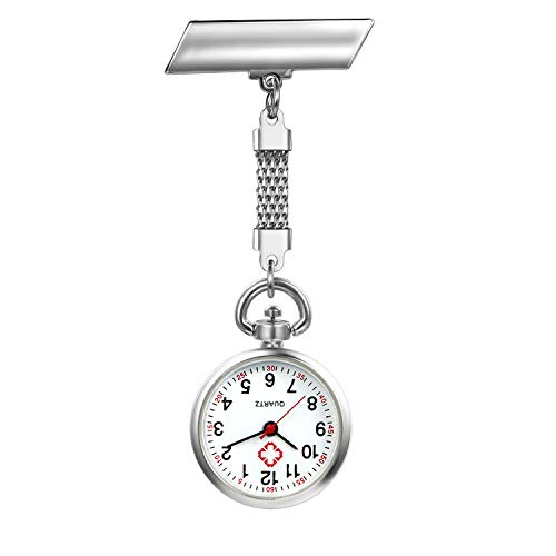 Avaner Schwesternuhr Krankenschwesteruhren Fob Uhren Analog Quarz Revers Uhren Brosche Hängende Stilluhren Nurse Watches für Frauen als Geschenke von Avaner