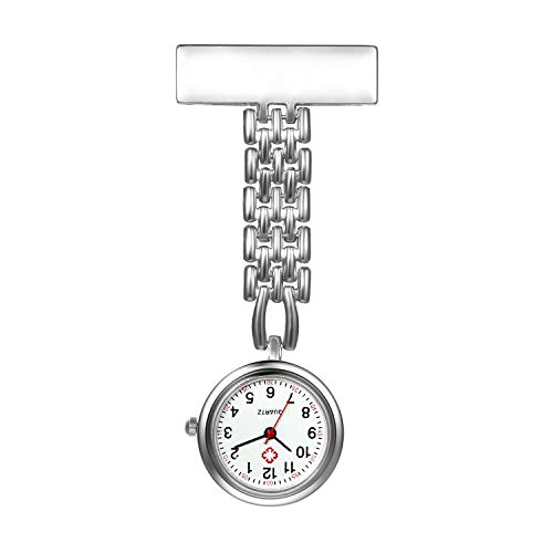 Avaner Schwesternuhr Krankenschwesteruhren Fob Uhren Analog Quarz Revers Uhren Brosche Hängende Stilluhren Nurse Watches für Frauen als Geschenke von Avaner