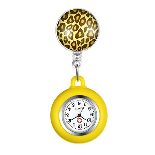 Avaner Schwesternuhren mit Clip Krankenschwester Uhren Pulsuhr Kitteluhr Quarz Ansteckuhr Pflege Uhr mit Abnehmbares Silikongehäuse Damen Taschenuhr für Krankenschwestern Ärzte Medizinisches Personal von Avaner