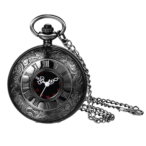 Avaner Taschenuhr Analoge Quarz Uhr mit römischen Ziffern Pulloverkette für Herren Damen als Geschenke für Muttertag Vatertags Weihnachten Geburtstag von Avaner