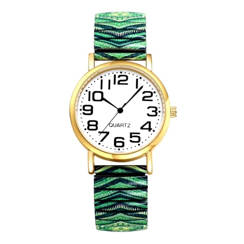 Avaner Uhren Damen Bohemian Stil: Boho Stretchband Armbanduhr mit Großen Arabischen Ziffern Elastische Analog Quarzuhr Leicht Ablesbare Uhr für Frauen Mädchen von Avaner