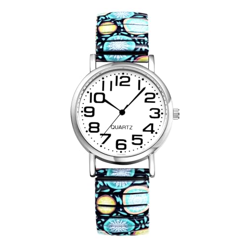 Avaner Uhren Damen Bohemian Stil: Boho Stretchband Armbanduhr mit Großen Arabischen Ziffern Elastische Analog Quarzuhr Leicht Ablesbare Uhr für Frauen Mädchen von Avaner