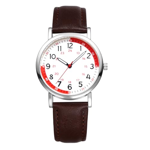 Avaner Uhren Damen Echtleder Pulsberechnung: Damenuhr mit Arabischen Ziffern Armbanduhr Analog Quarzuhr Leicht Ablesbare Uhr für Frauen Ärzte Pflegekräfte oder Gesundheitsbewusste von Avaner