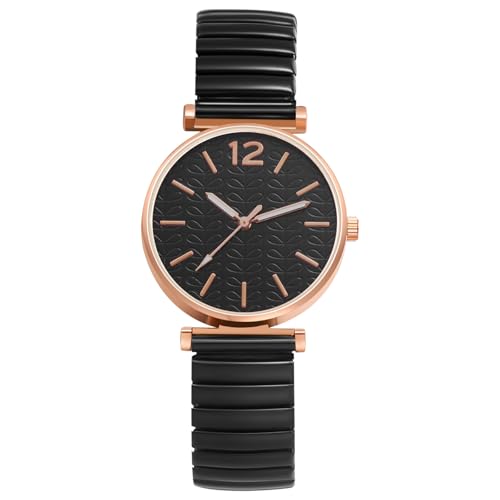 Avaner Uhren Damen Elastisch Edelstahl: Modische Stretch Damenuhr Exquisite Armbanduhr Balkenwaage Hartes Edelstahlarmband Analog Quarzuhr für Frauen Mädchen von Avaner