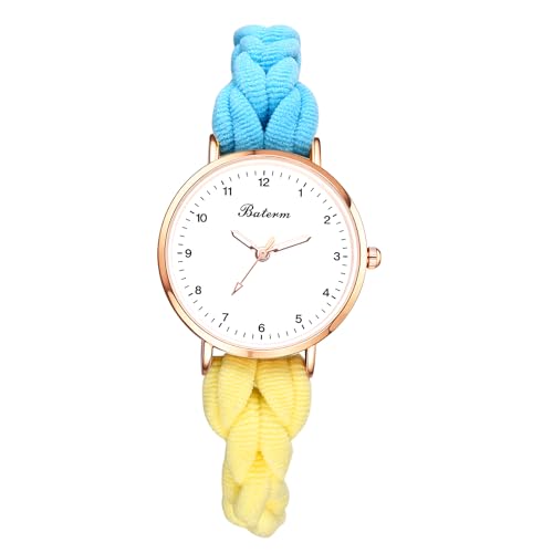Avaner Uhren Damen Elastisches Haarband: Gewebte Damenuhr mit Arabischen Ziffern Exquisite Armbanduhr Analog Quarzuhr für Frauen Mädchen von Avaner