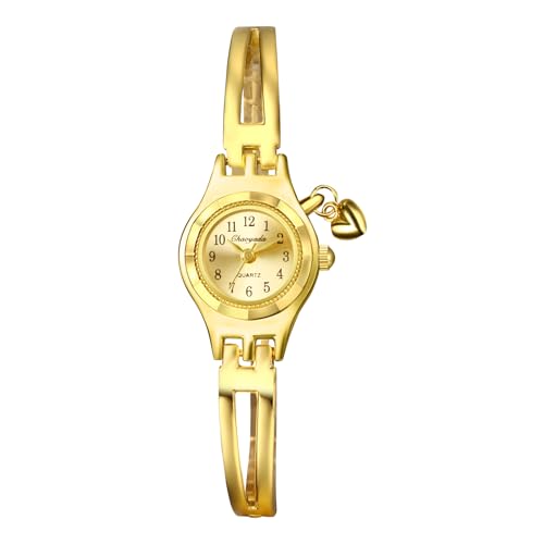 Avaner Uhren Damen Golduhr Edelstahl: Damenuhr mit Herz Anhänger Armbanduhr Kleine Uhr wasserdichte Analoge Quarzuhr Geschenk für Frauen Mädchen Avaner Uhren Damen Golduhr Edelstahl: Damenuhr mit Herz Anhänger Armbanduhr Kleine Uhr wasserdichte Analoge Quarzuhr Geschenk für Frauen Mädchen von Avaner
