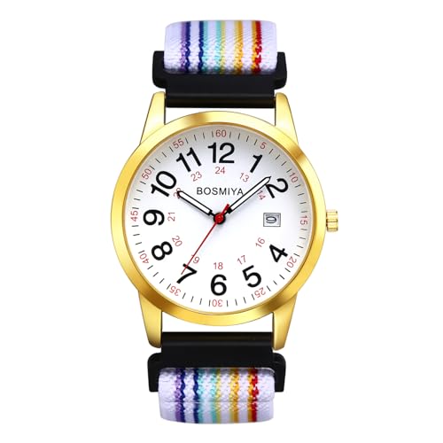 Avaner Uhren Damen Herren Elastisch: Nylon Damenuhr Herrenuhr mit gewebtes Armband Arabischen Ziffern Kalender Stretchband Analog Quarzuhr Leicht Ablesbare Uhr für Frauen Männer Avaner Uhren Damen Herren Elastisch: Nylon Damenuhr Herrenuhr mit gewebtes Armband Arabischen Ziffern Kalender Stretchband Analog Quarzuhr Leicht Ablesbare Uhr für Frauen Männer von Avaner