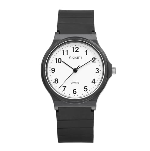 Avaner Uhren Damen Herren Silikon: Schlichte Armbanduhr mit Arabischen Ziffernskala Analoger Quarz Uhr als Geschenk für Männer Frauen von Avaner