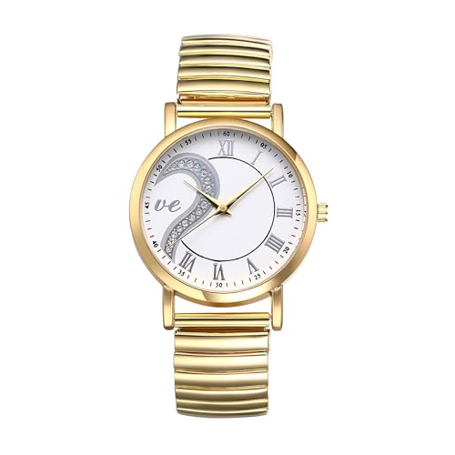 Avaner Uhren Damen Stretch Armband: Herz Paaruhr mit elastischem Armband Elegante Damenuhr Herrenuhr mit römischen Zahlen 1ATM Wasserdicht perfekt für Valentinstag Jahrestag als Geschenk Avaner Uhren Damen Stretch Armband: Herz Paaruhr mit elastischem Armband Elegante Damenuhr Herrenuhr mit römischen Zahlen 1ATM Wasserdicht perfekt für Valentinstag Jahrestag als Geschenk von Avaner