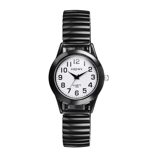 Avaner Uhren Herren Damen Armbanduhr: Herrenuhren Modische Damenuhren mit großen Ziffern LEICHT ZU LESEN Analog Quarzuhr mit elastische Armband für Männer Frauen Paare von Avaner