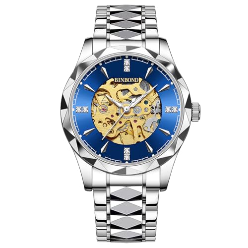 Avaner Uhren Herren Edelstahlarmband Leuchtzeiger: Automatische Mechanische Herrenuhr Balken Leuchtpunktskala Analoge Quarz Uhr Lässige Business Armbanduhr Geschenk für Männer Avaner Uhren Herren Edelstahlarmband Leuchtzeiger: Automatische Mechanische Herrenuhr Balken Leuchtpunktskala Analoge Quarz Uhr Lässige Business Armbanduhr Geschenk für Männer von Avaner