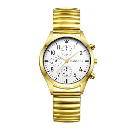 Avaner Uhren Herren Elastisches Band: Paar Armbanduhr Analoges Quarzwerk mit arabischer Ziffernskala Herrenuhr für Zuhause Freizeit Sport von Avaner