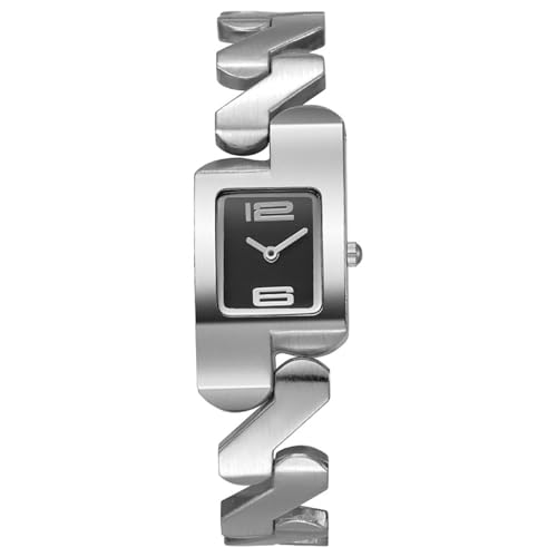 Avaner Uhren Herren Paaruhren Quadratisch: Herrenuhr Damenuhr mit Geometrischem Armband Arabischen Ziffern Analog Quarz Uhr Lässige Business Armbanduhr Geschenk für Männer Frauen von Avaner