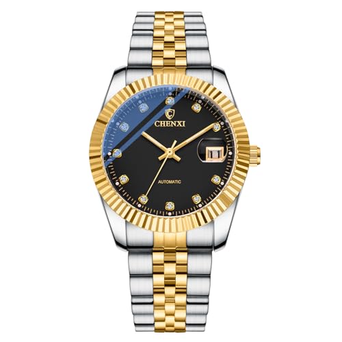 Avaner Uhren Herren Quadratisch Lederarmband: Automatische Mechanische Business Armbanduhr mit quadratischem Gehäuse wasserdichte Uhr Analog Quarzuhr Geschenk für Männer von Avaner