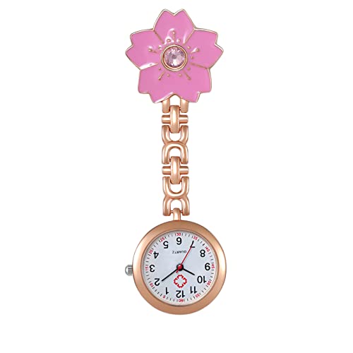 Avaner Krankenschwesternuhr Krankenschwester Uhren, Schwesternuhr Cartoon Design Taschenuhr mit Clip, Pflegeuhr FOB Analog Quarzwerk Ansteckuhr für Doktor Arzt Schwestern Pflege von Avaner