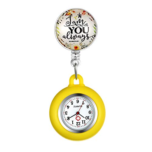 Avaner Krankenschwesteruhr Pflegeruhr Analog Quarzwerk FOB Ansteckuhr mit Pin/Clip Arzt Doktor Medical Taschenuhr aus Silikon von Avaner