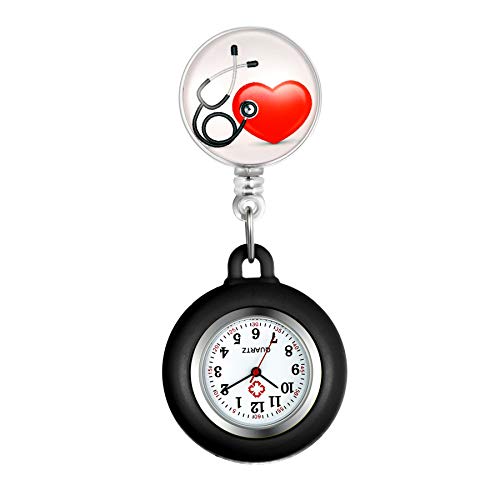 Avaner Krankenschwesteruhr Pflegeruhr Analog Quarzwerk FOB Ansteckuhr mit Pin/Clip Arzt Doktor Medical Taschenuhr aus Silikon Avaner Krankenschwesteruhr Pflegeruhr Analog Quarzwerk FOB Ansteckuhr mit Pin/Clip Arzt Doktor Medical Taschenuhr aus Silikon von Avaner