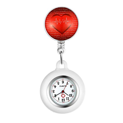 Avaner Krankenschwesteruhr Pflegeruhr Analog Quarzwerk FOB Ansteckuhr mit Pin/Clip Arzt Doktor Medical Taschenuhr aus Silikon von Avaner