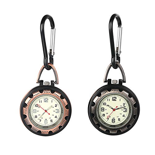 Avaner Taschenuhr mit Karabiner Unisex FOB Analog Quarzwerk Krankenschwesteruhr für Klettern Sport von Avaner