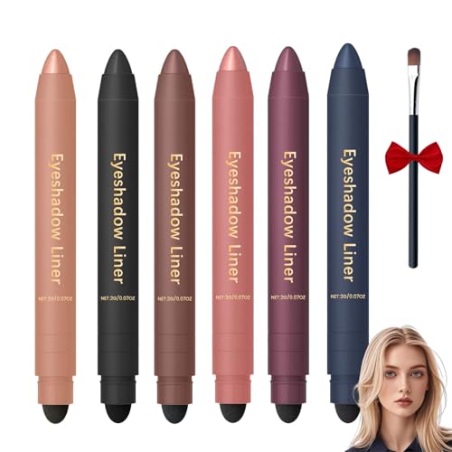 Chiura Liner Eyeliner Lidschatten, Inelaborate Eye, Augen-Make-up Eyeliner + Lidschatten, Wisch- Und Wasserfest (6 Stück) von Avanise