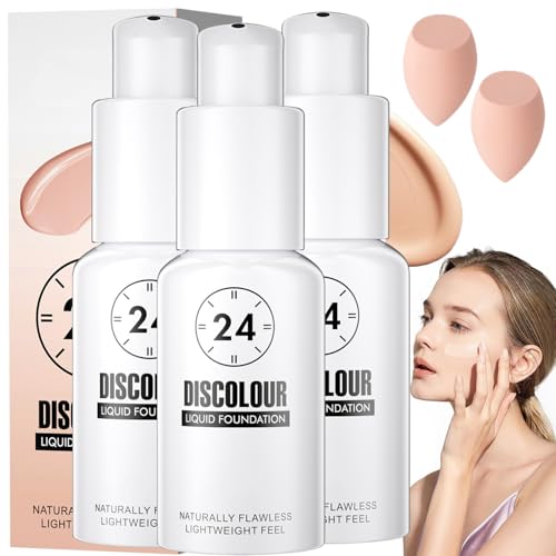 Farbverändernde Foundation, Concealer für reife Haut, feuchtigkeitsspendendes Farbspektrum – langanhaltend und wasserfest für Sport und Tanzen (3 Flaschen) von Avanise