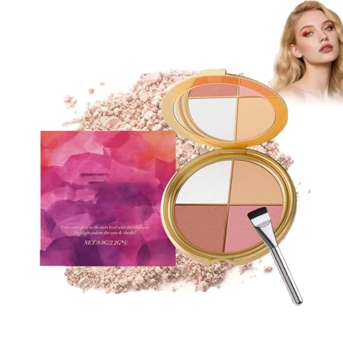 Glowjiu Glow Gallery Highlighting Augen- & Wangenpalette, Glowjiu Highlighting Augen- & Wangenpalette, Lidschatten Und Highlighter (1 Stück) von Avanise