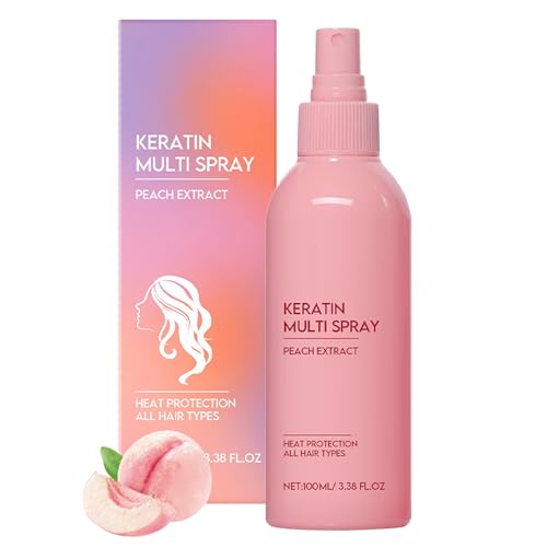 Keratin Haarspray, Leave-In Conditioner Spray, Essence Feuchtigkeitsspendende Spülung 100 Ml, Keratin Repariert Trockenes Haar, Anti-Frizz-Sprays, Farbschonend, Weich Und Glänzend (1 Stück) von Avanise
