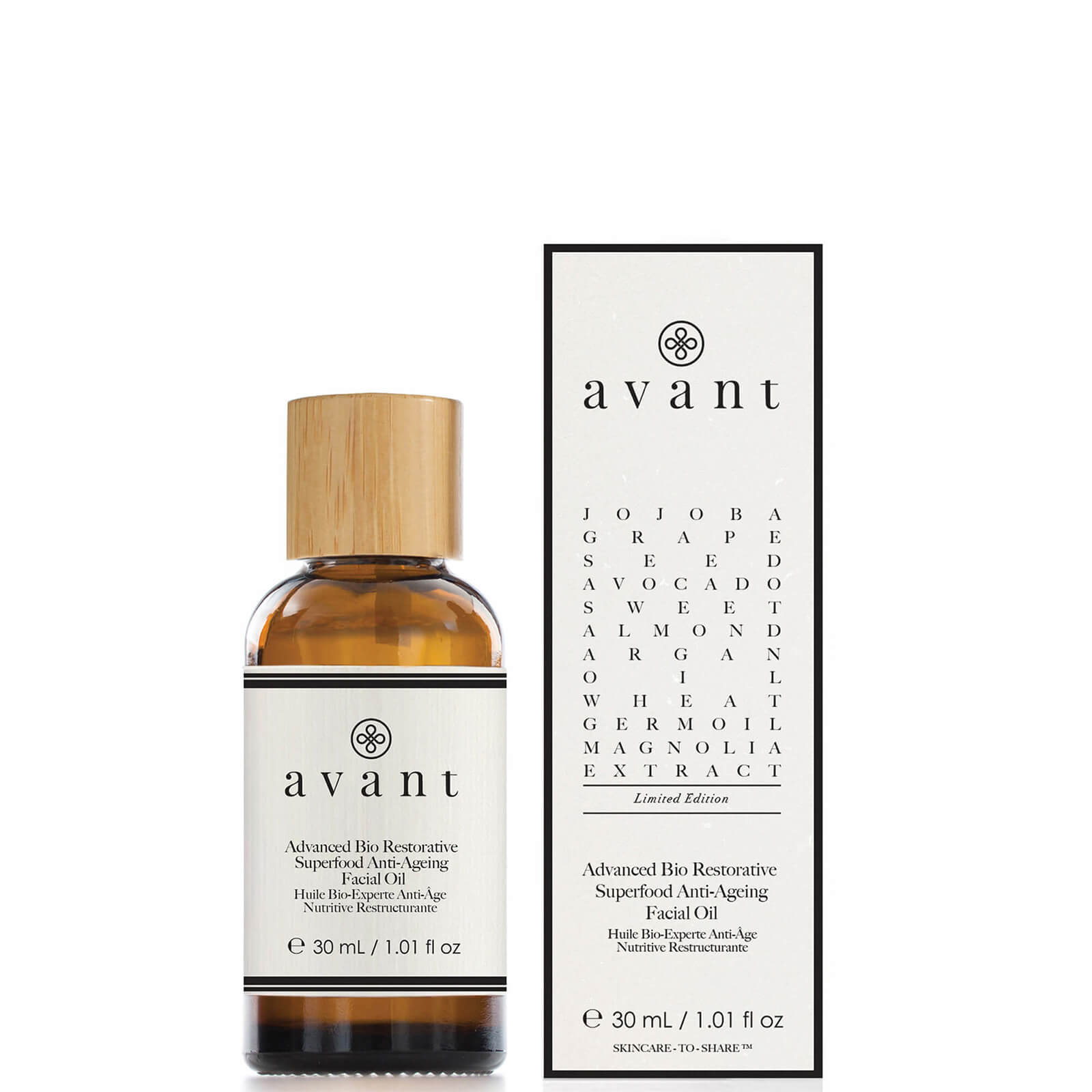 Belebendes Superfood Anti-Aging Bio Gesichtsöl Limited Edition von Avant Skincare