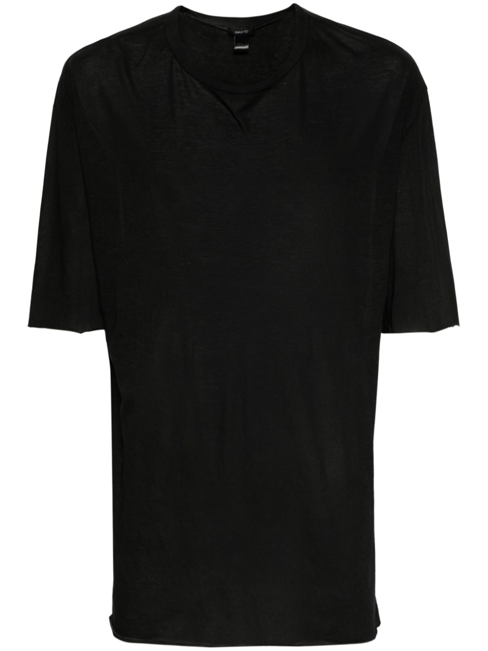 Avant Toi T-Shirt mit tiefen Schultern - Schwarz von Avant Toi