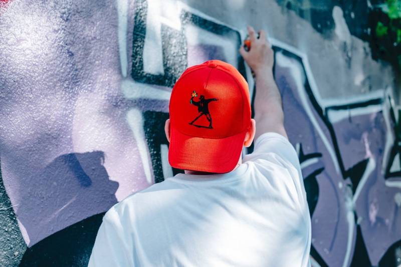 AvantgART Baseball Cap Banksy Kunstdruck, Mädchen mit Herz, Trucker Caps von AvantgART