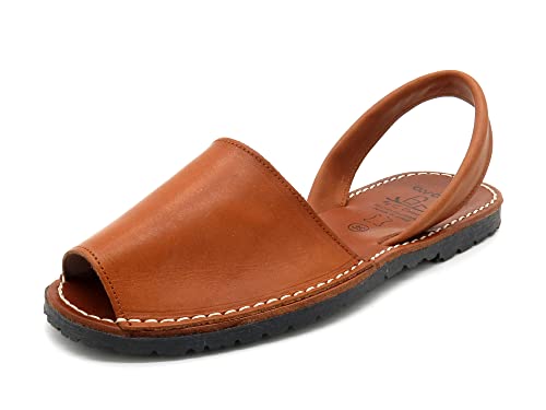 Avarca Menorquina Damen Sandalen Leder Barca Sommerschuhe Echtleder Decksohle flache spanische Sandaletten Braun 38 Avarca Menorquina Damen Sandalen Leder Barca Sommerschuhe Echtleder Decksohle flache spanische Sandaletten Braun 38 von Avarca