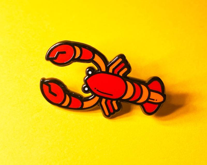 Larry The Lobster Hart Emaille Pin Anstecker, Er Ist Ein Lustiger Kerl von AvasGlitterGirls