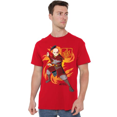 Avatar The Last Airbender Zuko Flame Burst Unisex T-Shirt, rot, S von Avatar The Last Airbender