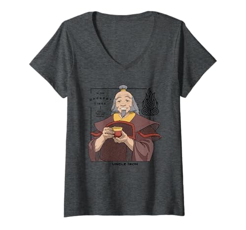 Damen Avatar Der letzte Luftbändiger Onkel Iroh Firebending Master T-Shirt mit V-Ausschnitt von Avatar The Last Airbender