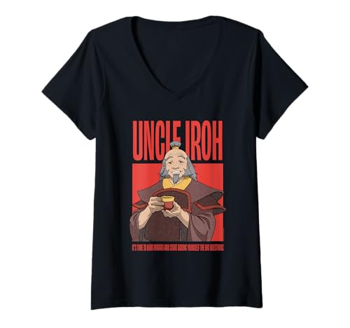 Damen Avatar: The Last Airbender Uncle Iroh Look Inward Anime T-Shirt mit V-Ausschnitt Damen Avatar: The Last Airbender Uncle Iroh Look Inward Anime T-Shirt mit V-Ausschnitt von Avatar: The Last Airbender