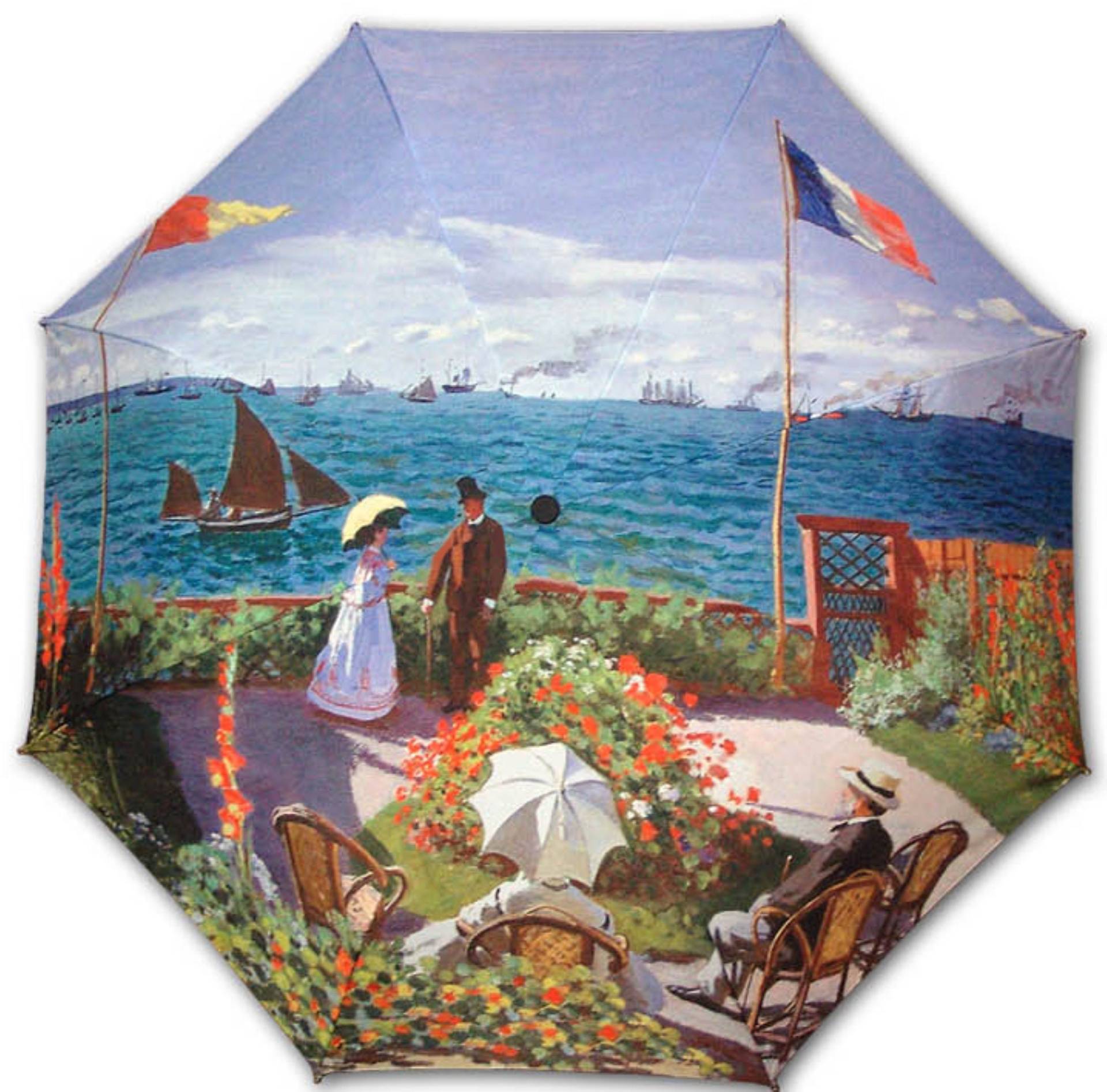 Regenschirm/Sonnenschirm - Faltbar Maler Monet Terrasse in Sainte Adresse von AvecletempsFrance