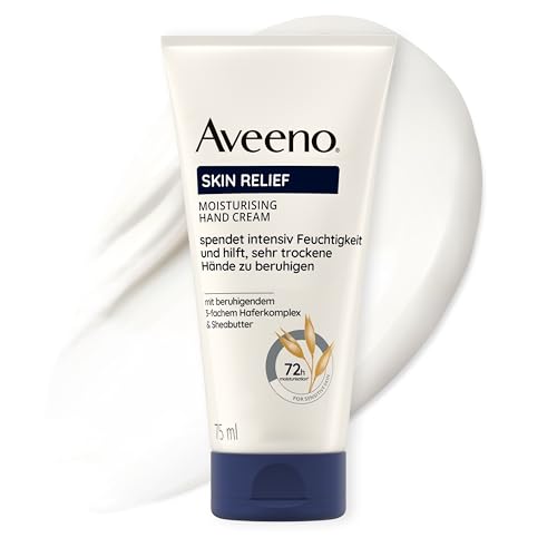 Aveeno Skin Relief Handcreme parfümfreie Handpflege mit beruhigendem 3-fachem Haferkomplex für sehr trockene, empfindliche Haut von Aveeno