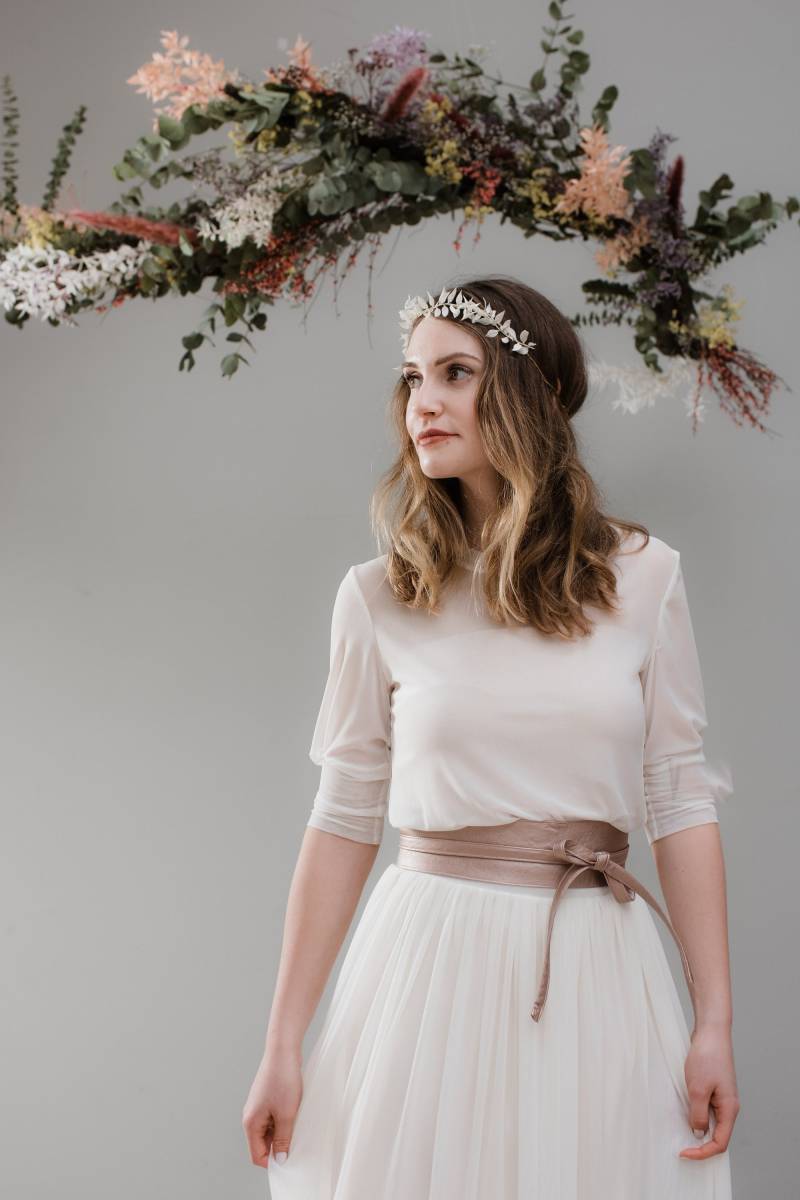 Brauttop "Milk" Kurzpulli Aus Softtüll von AveevABoutique