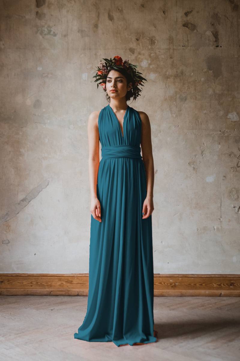 Jerseykleid "Primrose" Lang Infinity Dress Petrol von AveevABoutique