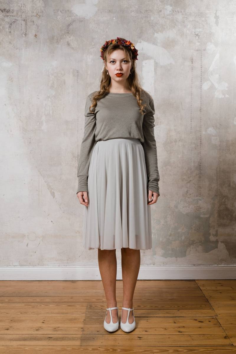 Kurzer Brautrock "Moss" | Chiffon von AveevABoutique