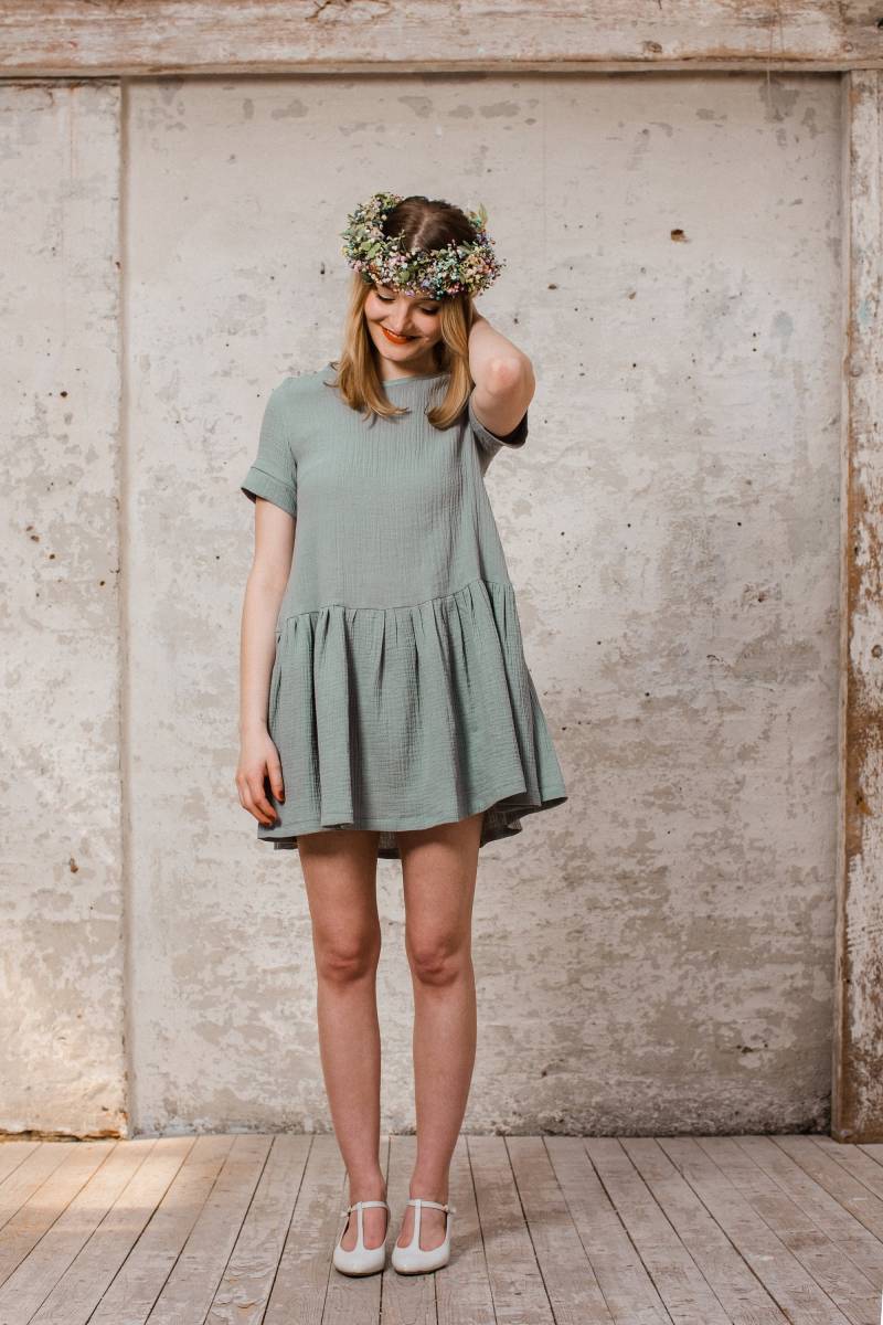 Musselinkleid "Lainette Dusty Mint" von AveevABoutique