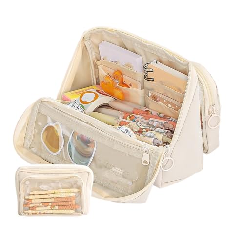 Avejjbaey Ästhetische Stiftbeutel Große Kapazität Bleistift Hülle Einfache Kiste Für Radiergummis Herrscher Marker Aufbewahrungsbeutel Ästhetische Tasche Einfache Box School Office Supplies von Avejjbaey