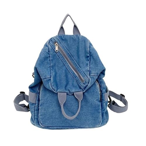 Avejjbaey Damen Herren Vintage Denims Rucksack Multifunktionale Schulter Crossbody Schultasche Verstellbarer Riemen Große Handtasche Casual Rucksack, hellblau, One Size Avejjbaey Damen Herren Vintage Denims Rucksack Multifunktionale Schulter Crossbody Schultasche Verstellbarer Riemen Große Handtasche Casual Rucksack, hellblau, One Size von Avejjbaey